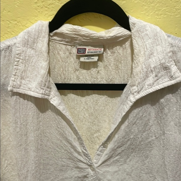 Large 12/14 99% cotton faded glory Women's White Sleeveless Top - Picture 6 of 7